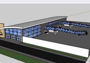 机场建筑详细设计SU(草图大师)模型