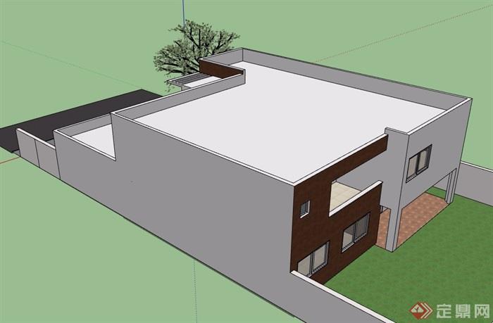 现代风格多层住宅别素材su模型