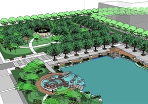 城市滨水临湖运动休闲活动公园步行道景观设计