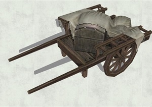 古代交通运输工具素材详细完整设计SU(草图大师)模型13