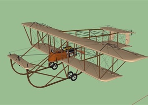 独特的自制飞机设计SU(草图大师)模型