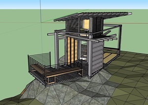 某山地住宅屋设计SU(草图大师)模型