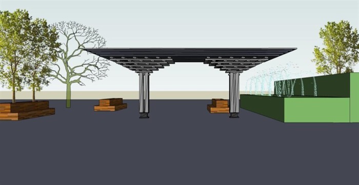 中式创意斗拱式凉亭雨棚廊架(2)