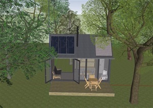 单层住宅小屋设计SU(草图大师)模型