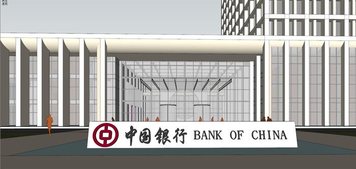 某银行大楼su精细模型精致(8)
