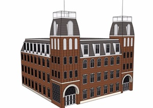 某帝国大厦办公建筑设计SU(草图大师)模型