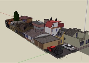 欧式风格综合民居住宅SU(草图大师)模型