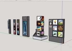 现代风格指引牌详细设计SU(草图大师)模型
