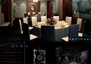 浙江某五星级酒店二层餐厅室内设计施工图