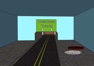 隧道通道设计SU(草图大师)模型