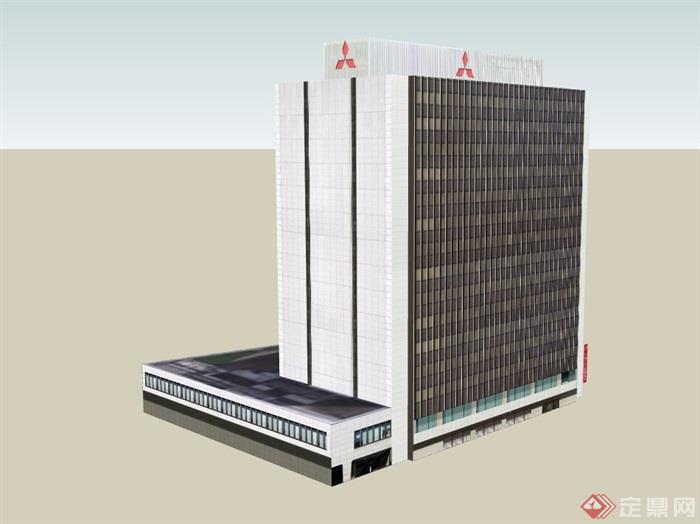 办公详细大厦建筑楼设计su模型