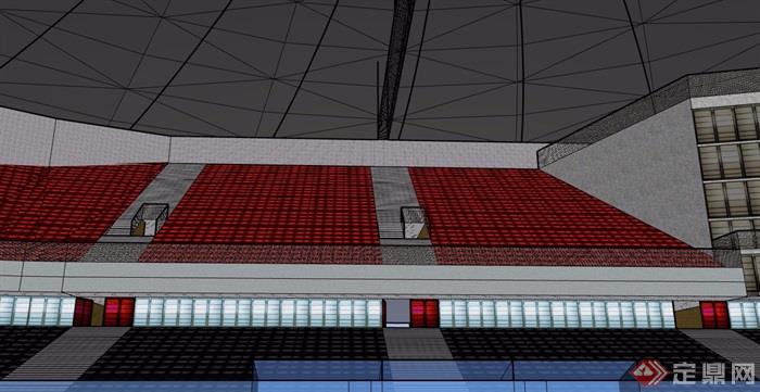 某详细的体育场馆建筑设计su模型