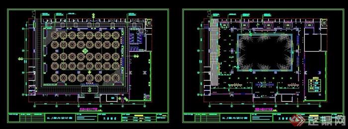 广州某酒家中餐厅室内施工图CAD方案