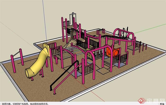 详细的游乐设施素材设计su模型
