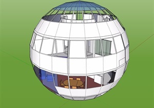 某球形住宅建筑SU(草图大师)模型