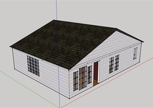 欧式风格单层住宅SU(草图大师)模型