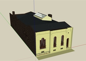 两层欧式风格住宅楼SU(草图大师)模型