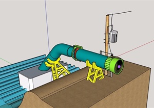 水和空气发生器素材设计SU(草图大师)模型