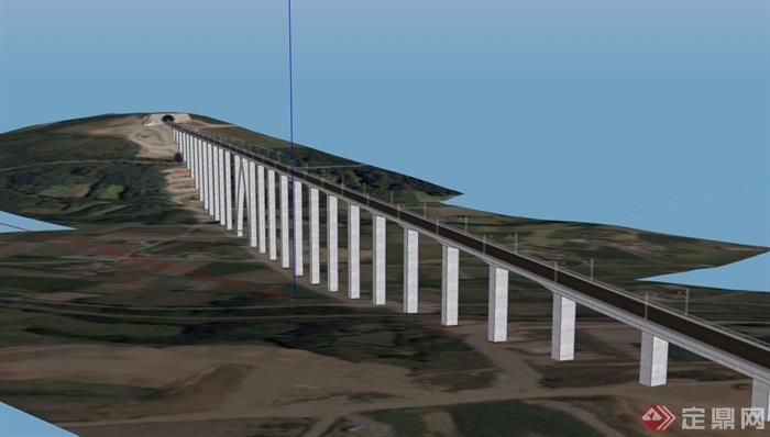 某交通建筑桥梁设计su模型