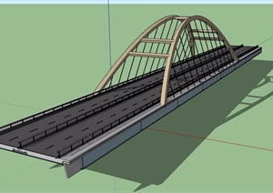 现代交通桥梁素材设计SU(草图大师)模型