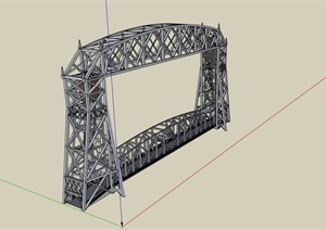 某详细的交通桥梁素材设计SU(草图大师)模型