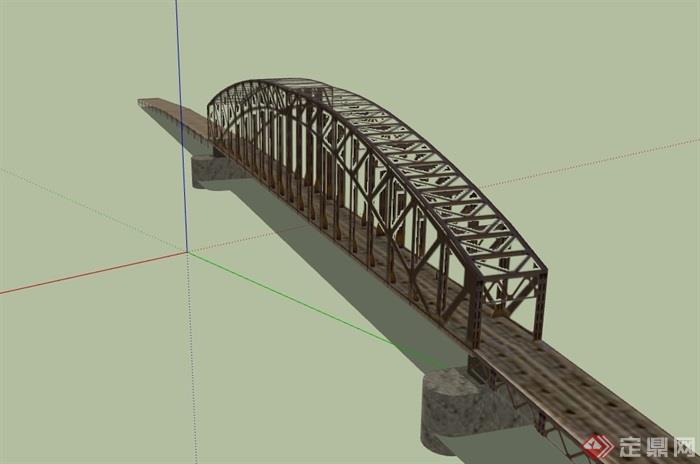 交通码头桥梁设计su模型