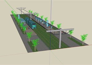 某车站码头设计SU(草图大师)模型