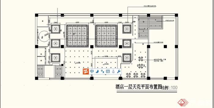某酒店餐饮空间CAD平面布置图