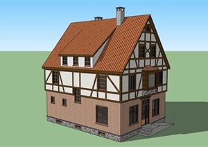欧式风格四层住宅楼设计SU(草图大师)模型