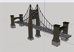某现代风格交通桥素材设计SU(草图大师)模型