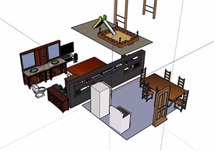 室内家具陈设设计SU(草图大师)模型