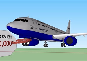 某飞机素材设计模型