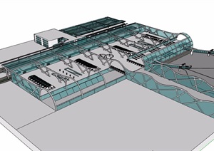飞机场详细建筑设计SU(草图大师)模型