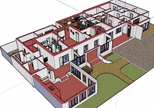 住宅屋室内设计SU(草图大师)模型
