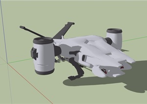 某飞行器素材设计SU(草图大师)模型