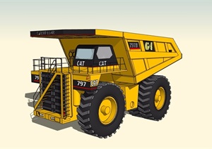 独特造型的货车设计SU(草图大师)模型