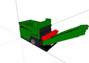 垃圾车素材设计SU(草图大师)模型