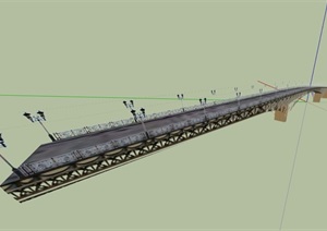 欧式风格交通桥设计SU(草图大师)模型