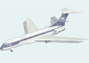 飞机素材详细设计SU(草图大师)模型