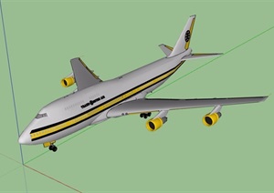 飞机详细素材设计SU(草图大师)模型