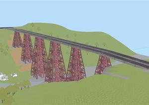 交通桥梁素材设计SU(草图大师)模型