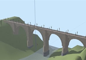某交通桥梁素材设计SU(草图大师)模型