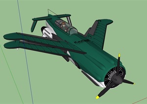 飞机详细素材完整设计SU(草图大师)模型