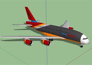 某详细的飞机素材SU(草图大师)模型