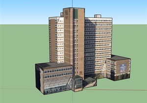 医院详细多层建筑楼设计SU(草图大师)模型