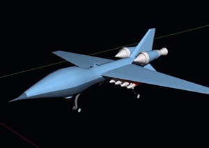 某飞行飞机设计SU(草图大师)模型