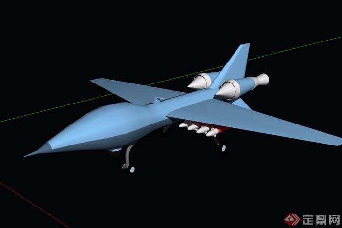 某飞行飞机设计su模型