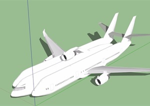 独特造型的飞机素材设计SU(草图大师)模型