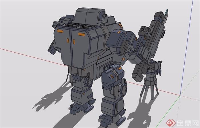 机器人战士设计su模型