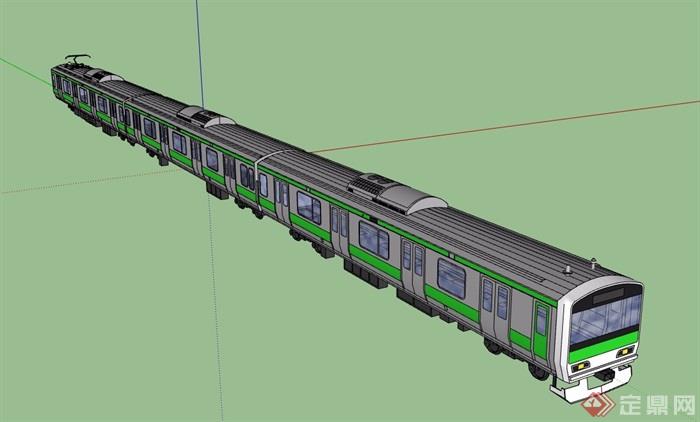 详细火车车厢设计su模型